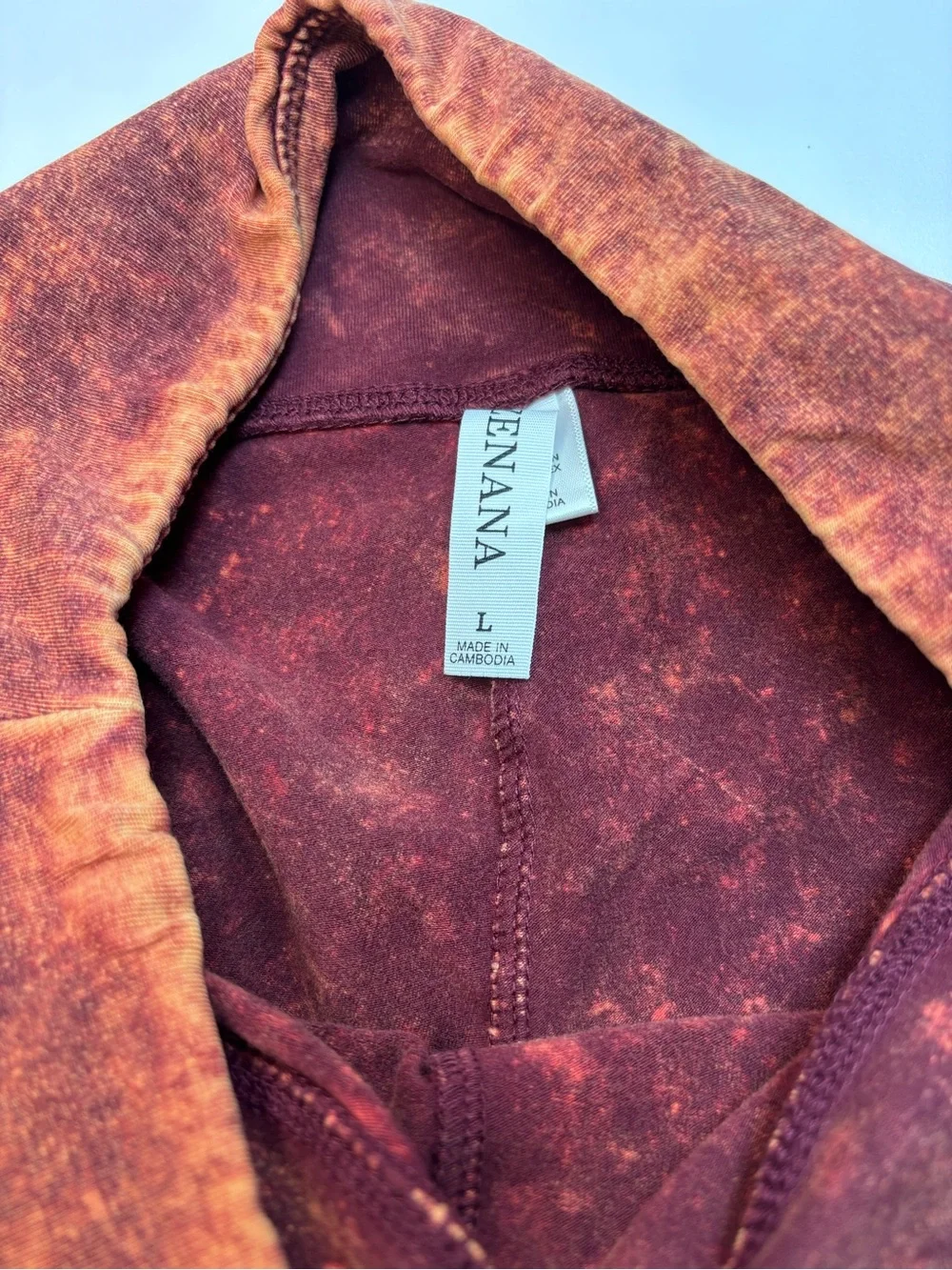 Zenana Rust Mineral-Wash Jeggings Size L